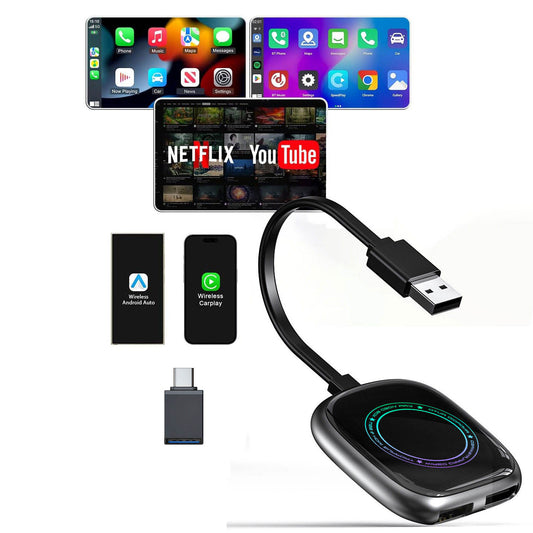 Adaptador CarPlay Inalámbrico – Con YouTube y Netflix